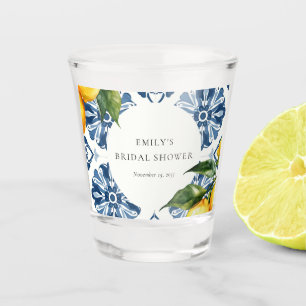 Lemon Citrus Positano Italian Bridal Shower Shot Glass
