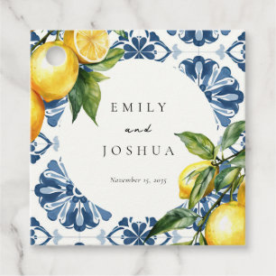 Lemon Citrus Positano Italian Wedding Favour Tags