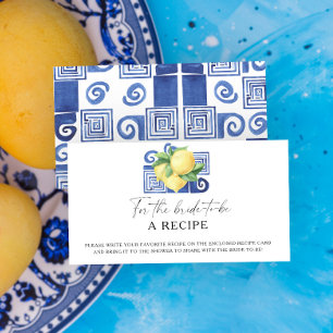 Lemon Citrus - Recipe for the bride to be  Enclosure Card
