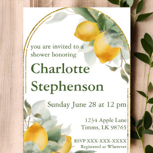 Lemon Citrus Shower Invitation