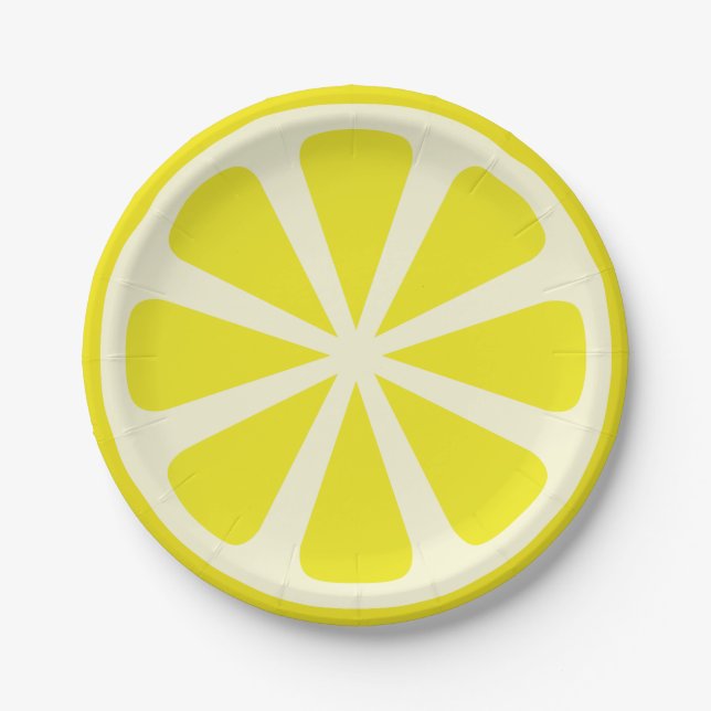 Lemon Citrus Slice Cute 1st Birthday Plates (Front)
