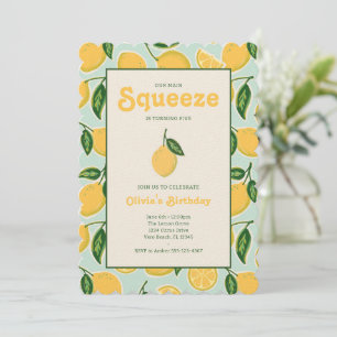 Lemon Citrus Squeeze Summer Birthday Invite