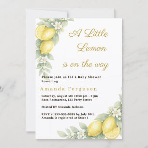 Lemon citrus summer Baby Shower Invitation