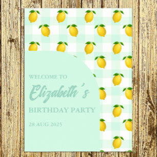 Lemon Citrus Summer Birthday Poster