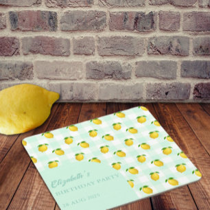Lemon Citrus Summer Birthday Square Paper Coaster