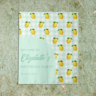 Lemon Citrus Summer Birthday Tapestry