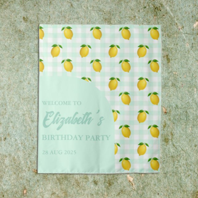 Lemon Citrus Summer Birthday Tapestry (Creator Uploaded)