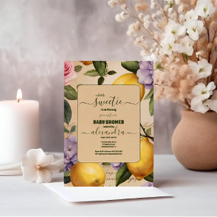 Lemon Citrus Summer gender neutral Baby Shower Invitation
