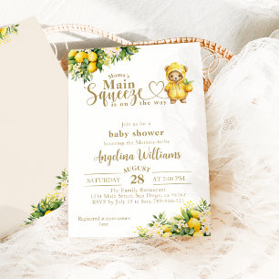 Lemon Citrus Summer gender neutral Baby Shower Invitation