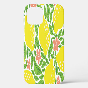 Lemon Citrus Summer Vintage Pattern iPhone 12 Case