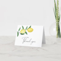 Lemon citrus - Thank You Card