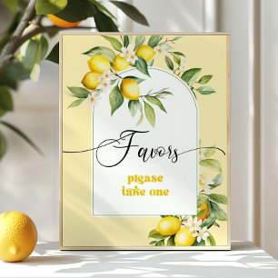 Lemon citrus theme Favours please take one Poster