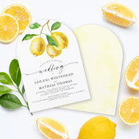 Lemon Citrus Watercolor Wedding