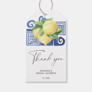 Lemon Citrus - Wedding Thank You Card Gift Tags