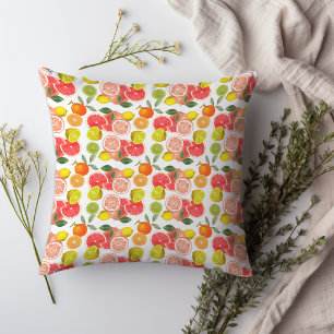 Lemon citrus yellow Pattern  Cushion