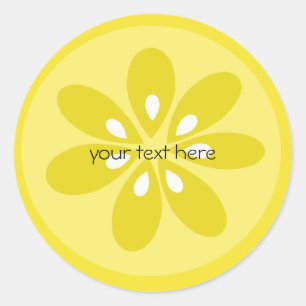 Lemon Classic Round Sticker