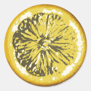 Lemon Classic Round Sticker