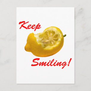 Lemon composition Keep Smiling! Postcard