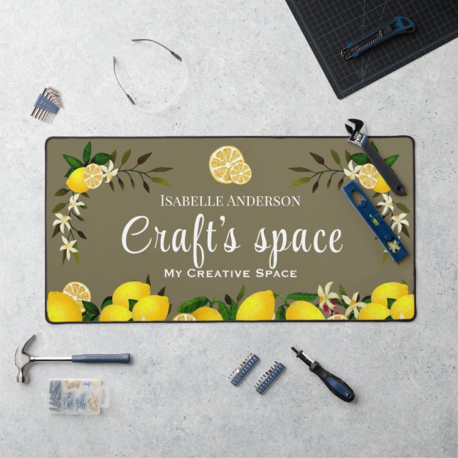 Lemon Craft Ash Grey Desk Mat (Workstation)