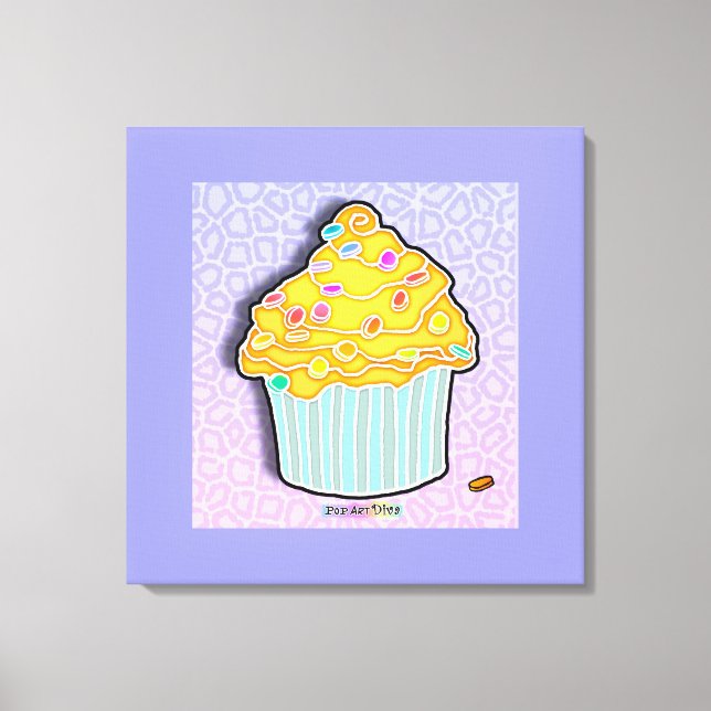 LEMON CUPCAKE Gallery Wrapped Canvas (Front)