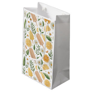 Lemon Daisy Gift Bag – Citrus Floral Pattern