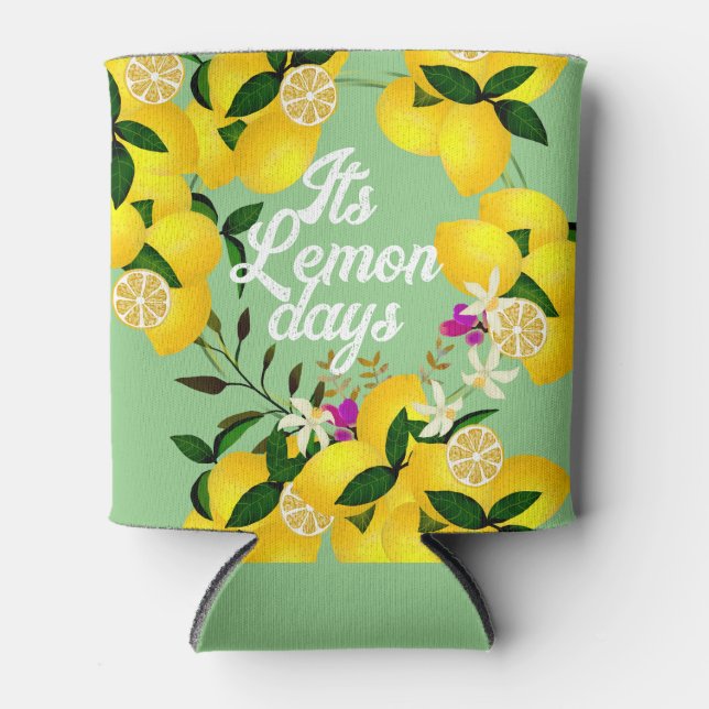 Lemon Days Green Can Cooler (Front)