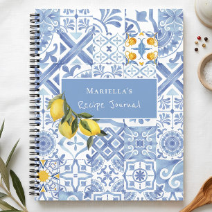 Lemon Design Personalised Recipe Journal