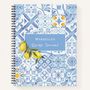 Lemon Design Personalised Recipe Journal
