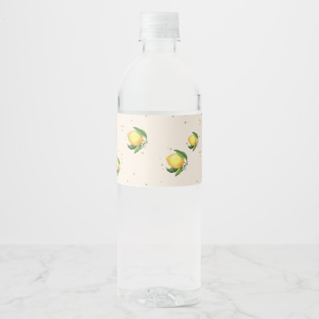 lemon design Water Labels (Front)