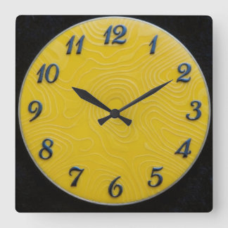 Lemon Dial Square Wall Clock