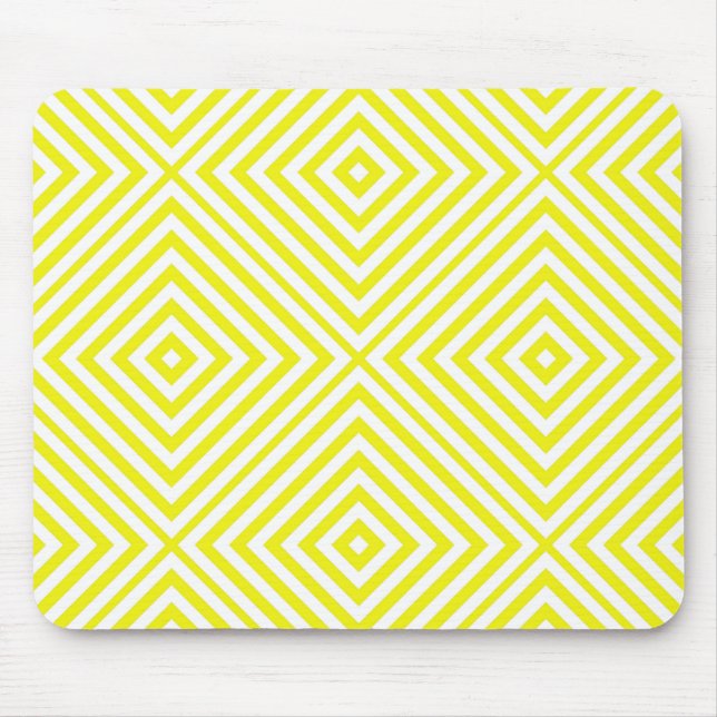Lemon Diamond Chevron Mouse Pad (Front)