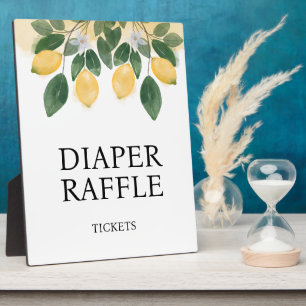Lemon Diaper Raffle Baby Shower Plaque