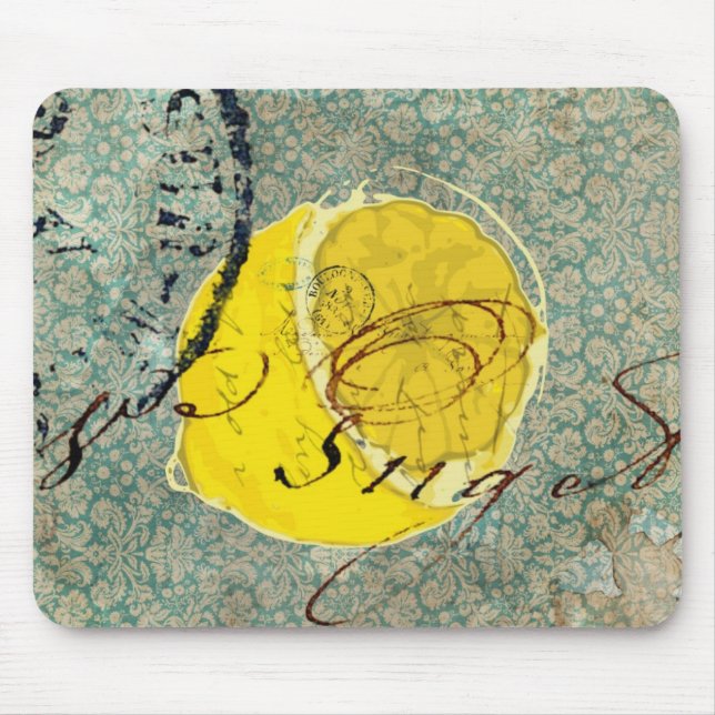 Lemon Digital Art Mouse Pad (Front)