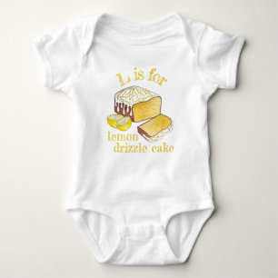 Lemon Drizzle Pound Cake Loaf British Baking Food Baby Bodysuit