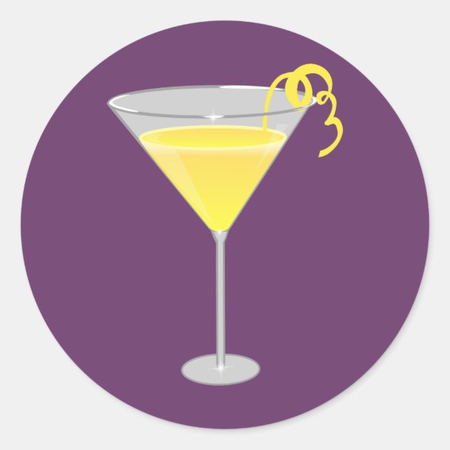 Lemon Drop Classic Round Sticker (Front)