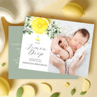 Lemon Drop Invitations Sip and See