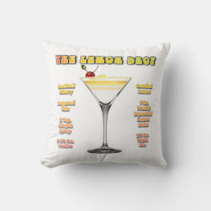 LEMON DROP MARTINI Cocktail Recipe Art Cushion