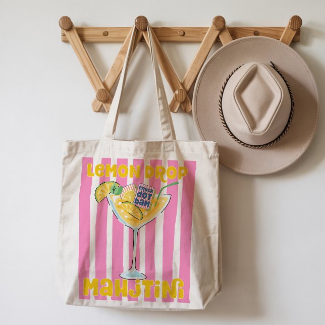 Lemon Drop Martini Mahjong Tote Bag (Creator Uploaded)