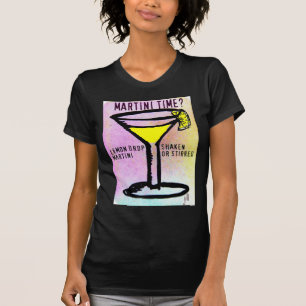 LEMON DROP MARTINI TIME PASTEL PRINT by Jill T-Shirt