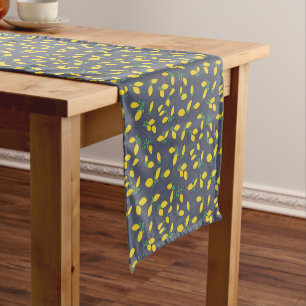 Lemon Drops Food Art Pattern Short Table Runner