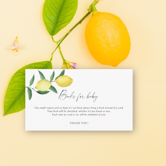 Lemon - elegant baby book request Enclosure Card (Creator Uploaded)
