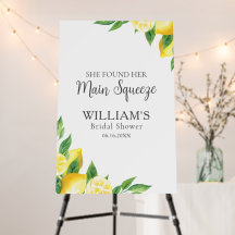 Lemon Elegant Bridal Shower Welcome Sign
