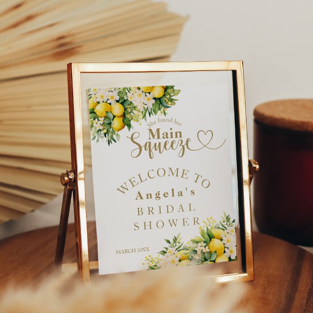 Lemon Elegant Modern Summer Bridal Shower Poster (Creator Uploaded)