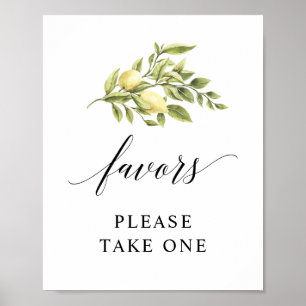 Lemon Elegant Typography favour Poster