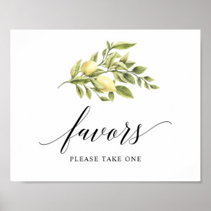Lemon Elegant Typography  favour  Poster