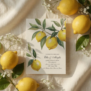 Lemon Engagement Party Invitation   Mediterranean 
