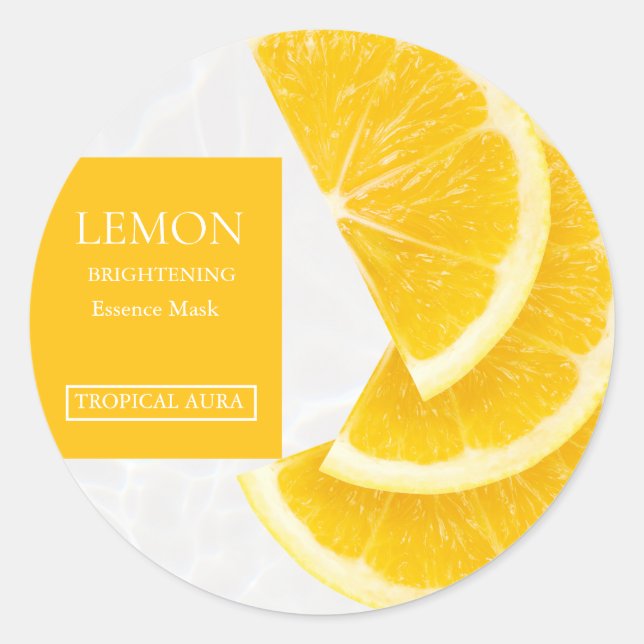 Lemon Facial Mask Label (Front)