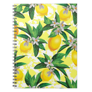 Lemon Fantasy: Creative Floral Pattern Notebook