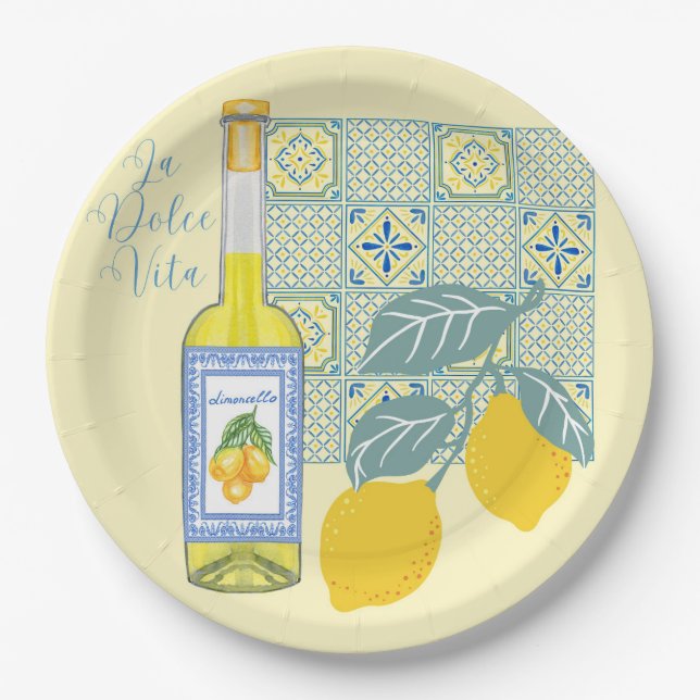  Lemon Farm Retro Paper Plate (Front)