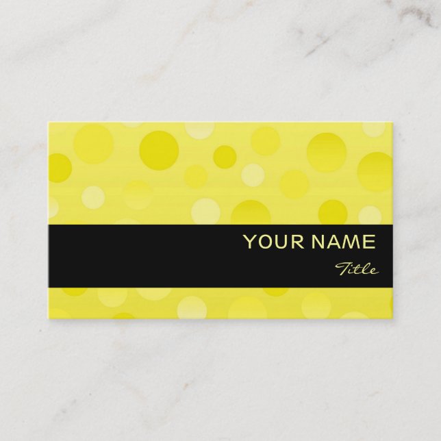Lemon Fizz business card template black stripe (Front)